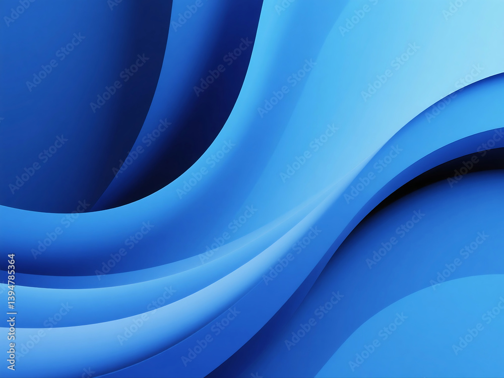 Obraz premium Abstract blue gradient minimalist background with geometric shapes and modern tech design elements for corporate branding, digital interface, futuristic concept, creative art projects. 