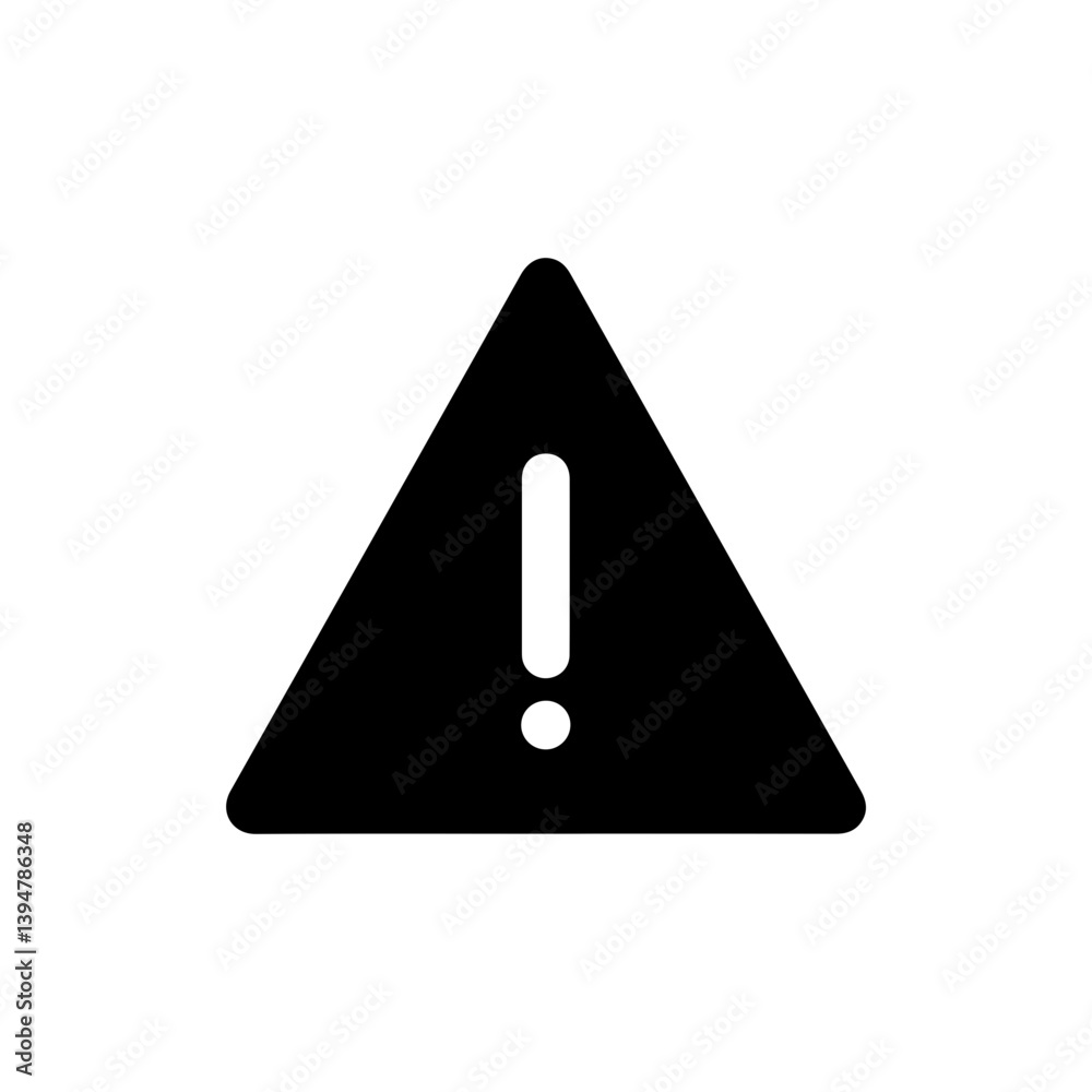 Black Icon of Caution Sign Triangle Black Icon of Caution Sign Triangle