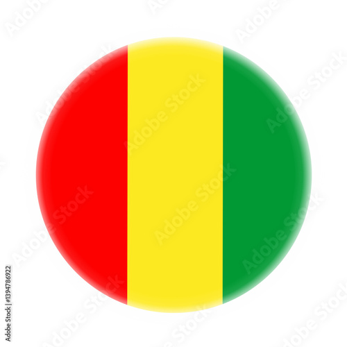 Free Download Glowing Round Guinea Flag - GFXLoad