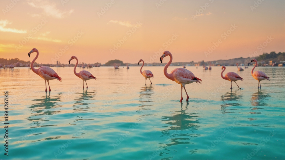 flamingos birds