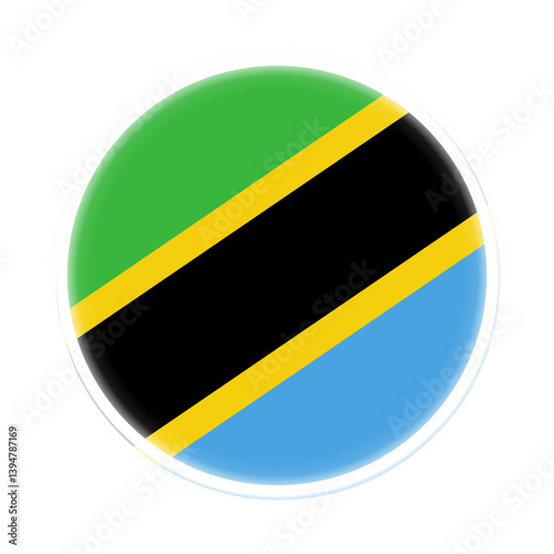 Free Download Glowing Round Tanzania Flag - GFXLoad
