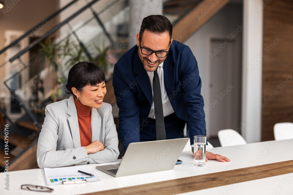 Professional Team Engaged in Collaborative Office Discussion