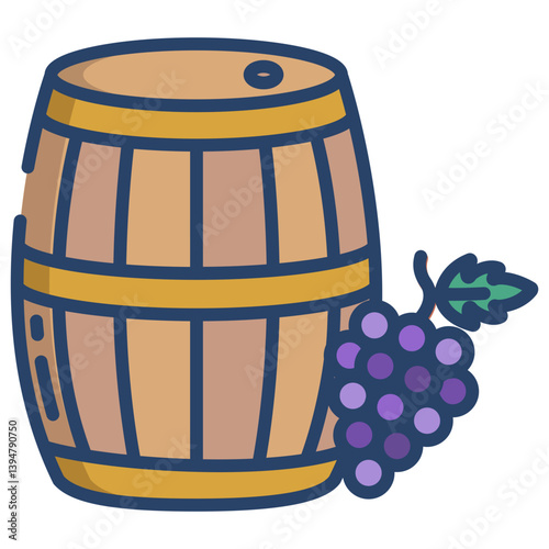 Linear color Wine Barrel icon
