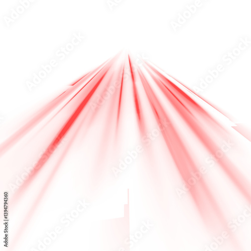 PNG abstract background with neon blue rays. Futuristic tech-style vector illustration. Speed lines create a sense of motion. The road is lit with dynamic blue light trails.
