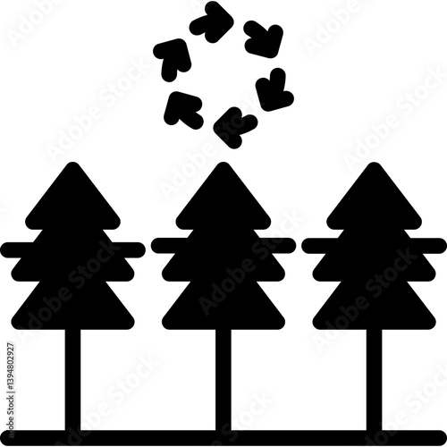 Wildlife Habitat Glyph Icon