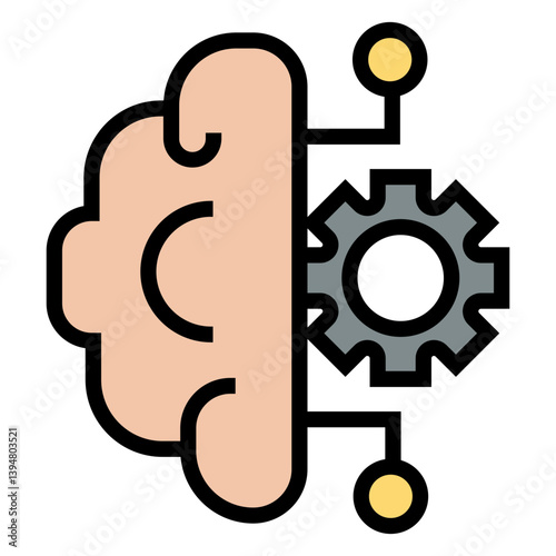 machine learning vector icon