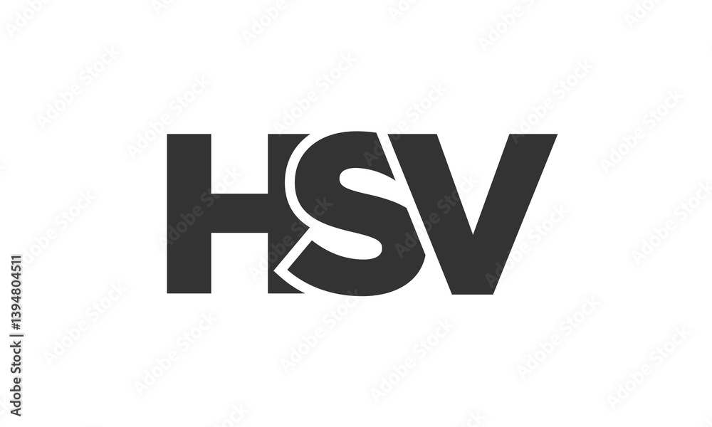 HSV logo design template with strong and modern bold text. Initial based vector logotype featuring simple and minimal typography. Trendy company identity. HSV logo design template with strong and modern bold text. Initial based vector logotype featuring simple and minimal typography. Trendy company identity.