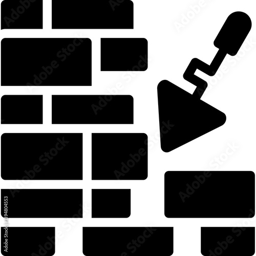Building Foundation Glyph Icon