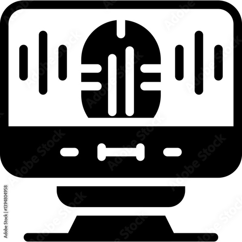 Voice Recorder Glyph Icon