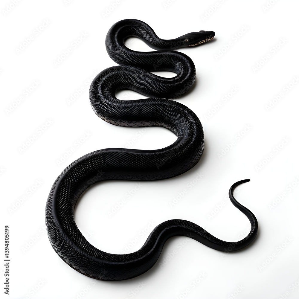 Obraz premium silhouette of a Boa cons trictor white background. vector Animal.