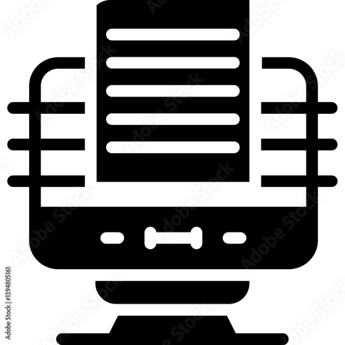 Press Release Document Glyph Icon