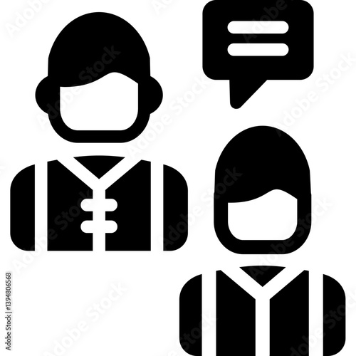 Mentor Meeting Glyph Icon