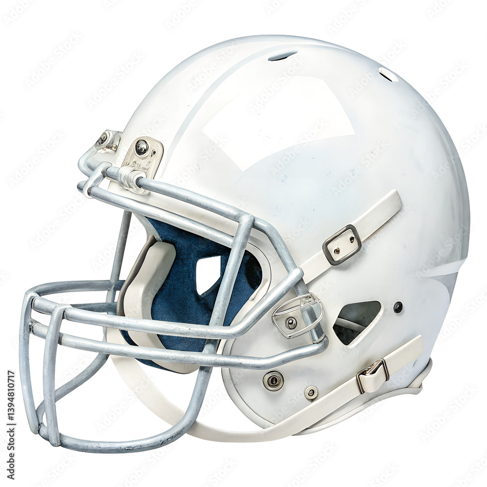 Fototapeta premium Watercolor A sleek, modern football helmet featuring isolated on transparent background