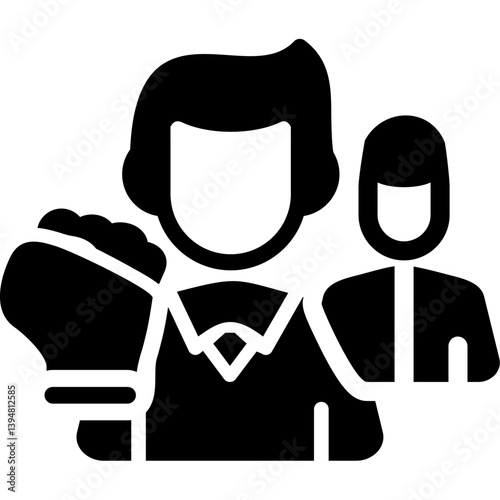 Business Motivation Quote Glyph Icon