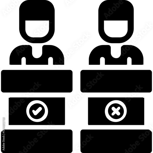 Quiz Show Glyph Icon