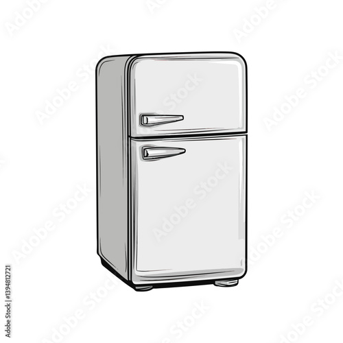 Refrigerator, daily necessities, vector, transparent background