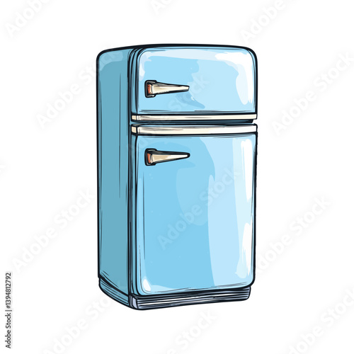 Refrigerator, daily necessities, vector, transparent background