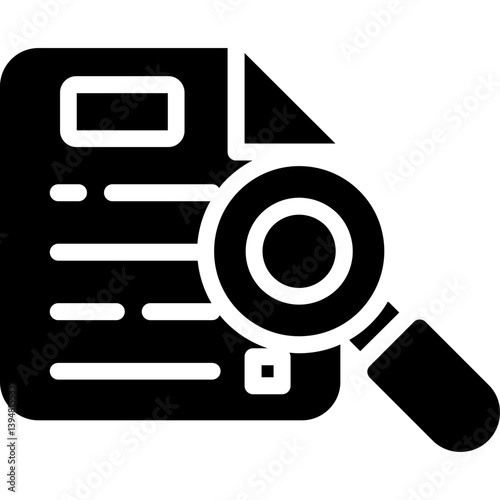 Info Search Glyph Icon