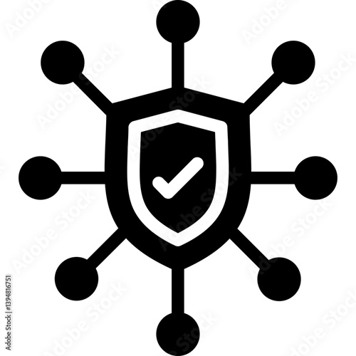 Cybersecurity Glyph Icon