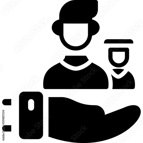Support Group Glyph Icon