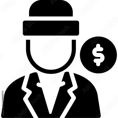 Trader Glyph Icon