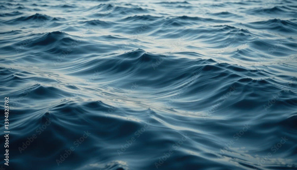 Naklejka premium Calming ocean waves seaside nature photography serene environment horizontal view tranquility and flow