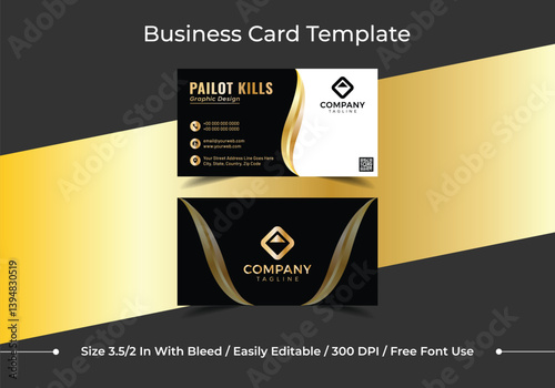 Modern bussines card vector design. Creative and elegant business card design.Simple business card template design. 