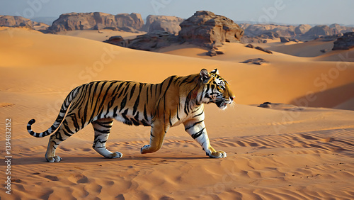 Fotografie Tiger in the Desert