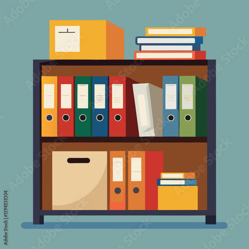 File folders used in the office are designed with artificial intelligence