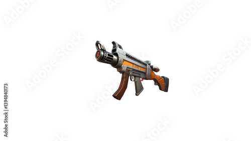 A powerful assault rifle, ideal for action, military, or combat-related visuals.