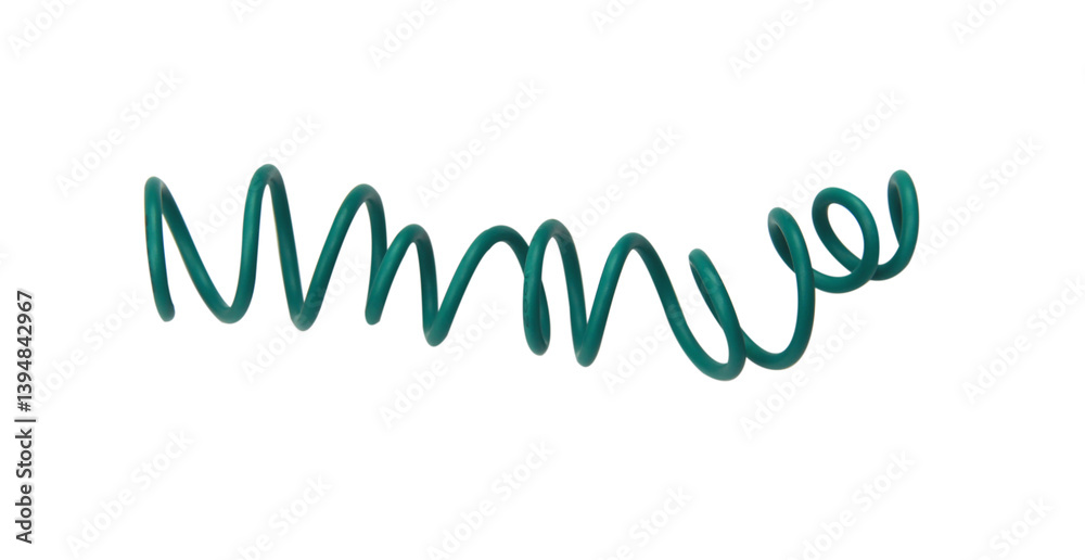 Obraz premium Green wire cable of usb and adapter isolated on white background with clipping path.Electronic Connector.Selection focus.