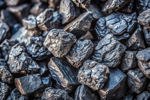 Close-up of Bituminous Coal Pieces
