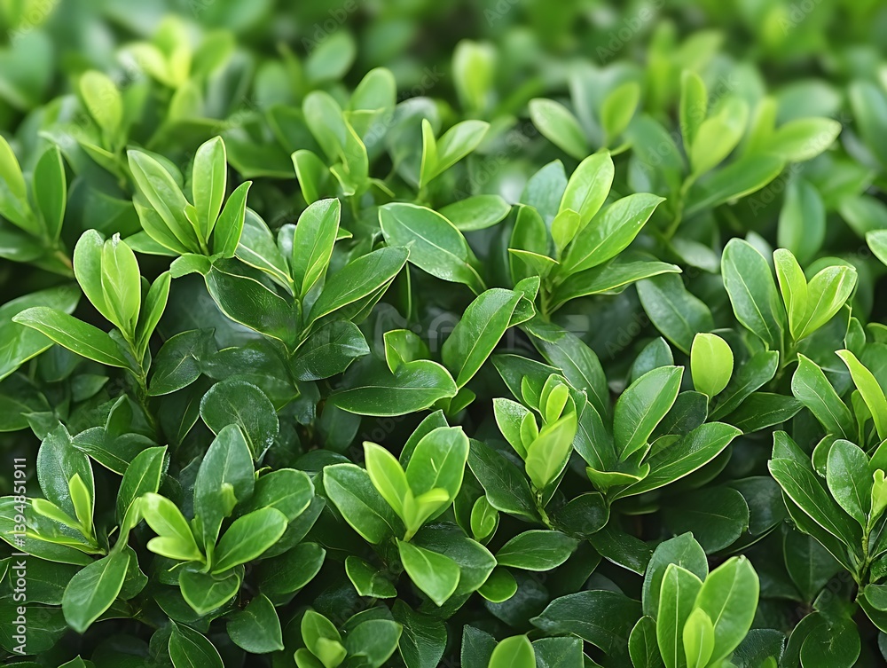 Lush Green Hedge Close-up Lush Green Hedge Close-up