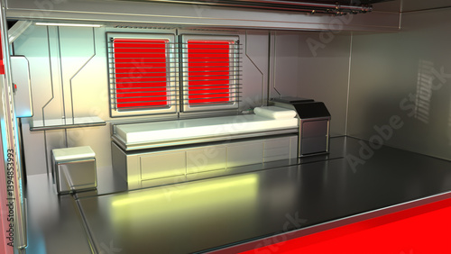 Fototapeta Naklejka Na Ścianę i Meble -  interior of a modern space station
