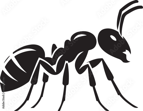 Carpenter Ant Vector | Black Ant Silhouette Clipart Illustration