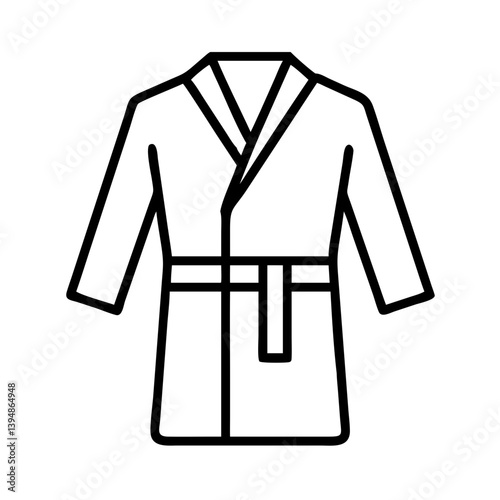 Outline style robe bathrobe dressing gown for spa hotel home bathroom comfort and relaxation wear design