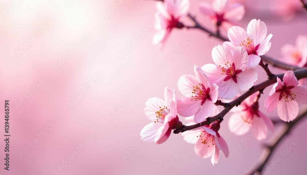 Delicate pink sakura blossoms, intricate branches, soft pastel background, sakura tree, design Delicate pink sakura blossoms, intricate branches, soft pastel background, sakura tree, design