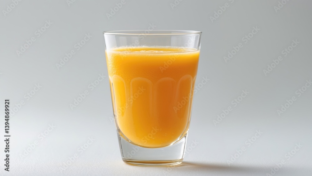 Carrot juice in a glass set against a white backdrop. Clipping path. Carrot juice in a glass set against a white backdrop. Clipping path.