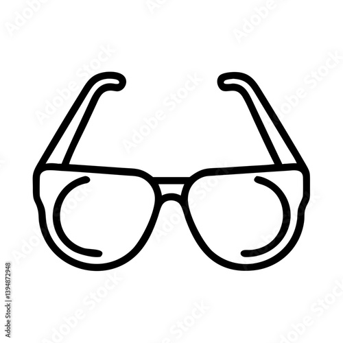 Eyeglasses frame vector icon illustration, fashion eyewear, glasses accessory and optical spectacles design