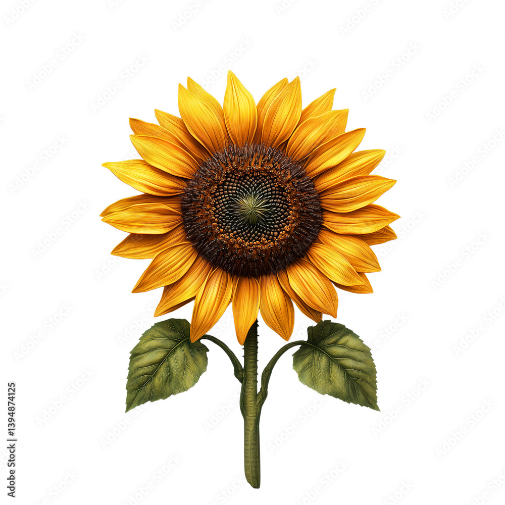 Obraz premium Whimsical Sunflower Drawing