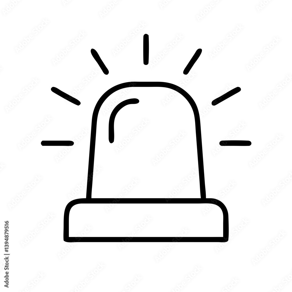 Emergency siren vector icon illustration of alert light for police ambulance fire truck and security Emergency siren vector icon illustration of alert light for police ambulance fire truck and security