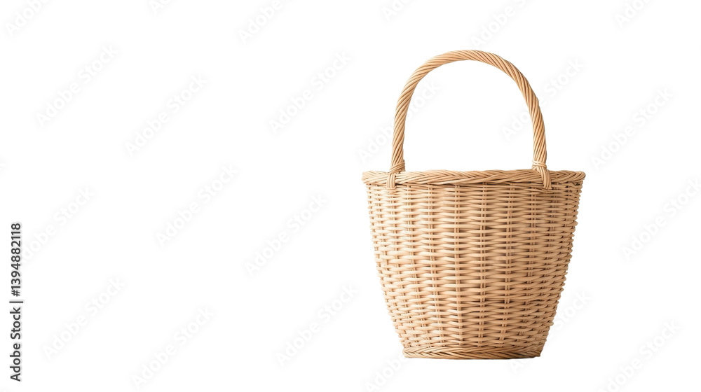 Handwoven wicker basket with a minimalist earthy aesthetic perfect for storage shopping or everyday use Handwoven wicker basket with a minimalist earthy aesthetic perfect for storage shopping or everyday use