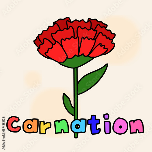 어버이날 카네이션 라인드로잉 카드뉴스 일러스트(parents' day carnation line drawing card news illustration)