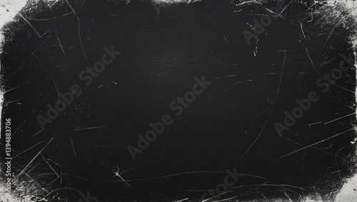 Wallpaper Mural Overlay of dust scratches. Classic film texture. Aged black screen with white dirt effect intended for photo editors. Torontodigital.ca