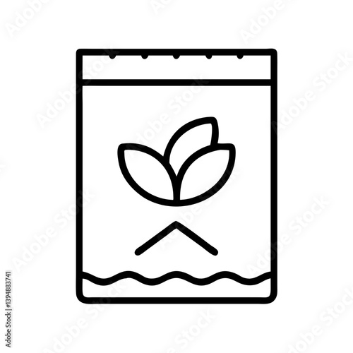 Seed packet vector icon illustration for agriculture and gardening needs in outline style design art
