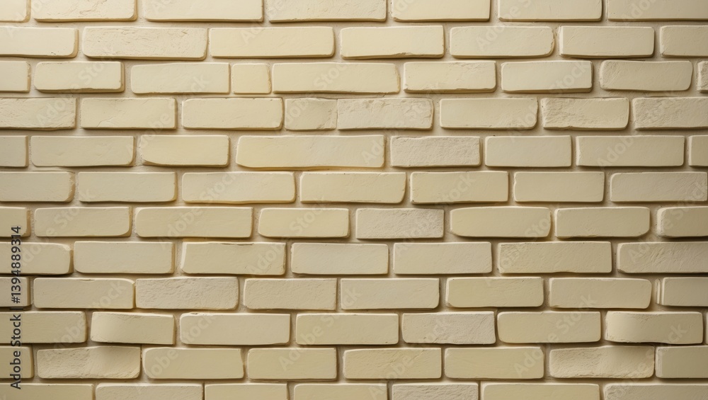 High-definition cream brick wall texture