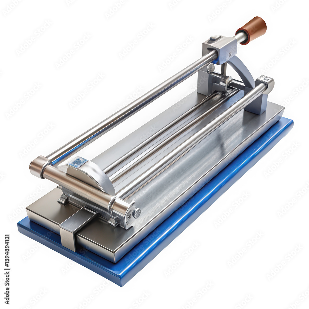 A high-quality metal paper cutter featuring a sturdy base, sharp blade, and wooden handle, perfect for precision cutting in an office or craft environment. A high-quality metal paper cutter featuring a sturdy base, sharp blade, and wooden handle, perfect for precision cutting in an office or craft environment.