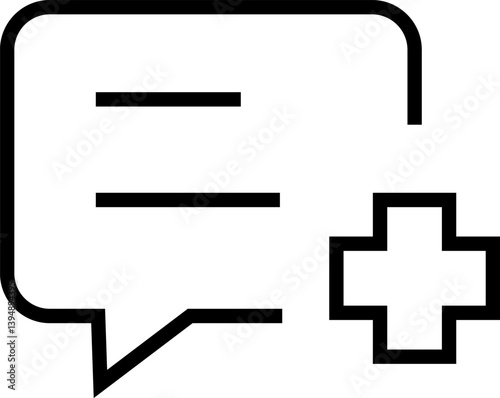 Medical chat bubble icon – online doctor consultation, telehealth conversation, digital diagnosis support with transparent background.