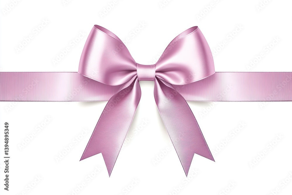 Pink satin ribbon bow on white background (3) Pink satin ribbon bow on white background (3)