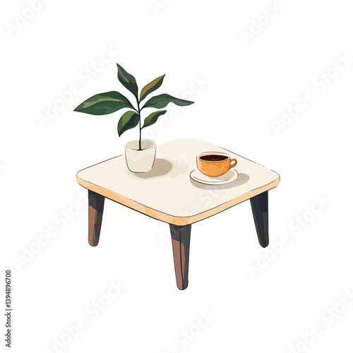 Table, daily necessities, vector, transparent background